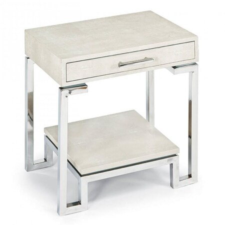 Regina Andrew Shagreen End Table (Ivory Grey) 30-1025
